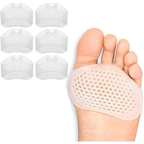 GiWuh Metatarsal Pads 3 Pairs Foot Cushions for Women and Men Ball of Foot Cushions Inserts Metatarsal Pads Reusable Gel Foot Cushion Cushions for Runners, Pain High Heels, Dancers, Sports