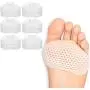 GiWuh Metatarsal Pads 3 Pairs Foot Cushions for Women and Men Ball of Foot Cushions Inserts Metatarsal Pads Reusable Gel Foot Cushion Cushions for Runners, Pain High Heels, Dancers, Sports