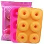 HEHALI Silicone Donut Pan, 2pcs Non-Stick Mold, Silicone Donut Mold for 6 Full-Size Donuts, Bagels and More