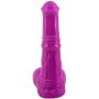 Sexy Diary 9.96"*2.08" Realistic Huge Dong Horse Dildo Soft Silicone Flirting Erotic Anal Plug Butt Sex Toys with Textured and Big Testis For Clitoris G-spot Masturbator - Purple