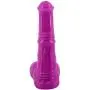 Sexy Diary 9.96"*2.08" Realistic Huge Dong Horse Dildo Soft Silicone Flirting Erotic Anal Plug Butt Sex Toys with Textured and Big Testis For Clitoris G-spot Masturbator - Purple
