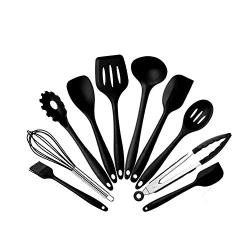 Silicone Kitchenware Set of 10 - Nonstick Cookware Set - Eco-friendly Cooking Shovel Spoon Kitchen Gadget, Protects All Cookware