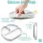 Bumkins Silicone Grip Dish, Suction Plate, Divided Plate, Baby Toddler Plate, BPA Free, Microwave Dishwasher Safe ? Marbled