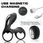 Lfcmf Giftly ?êni? Dual ?ings Orgásmic ?êni? ?ings Mini bǚllet Vi`br?tórs Silicone Material Toys for Couple (Color : Black)