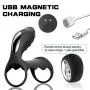 Lfcmf Giftly ?êni? Dual ?ings Orgásmic ?êni? ?ings Mini bǚllet Vi`br?tórs Silicone Material Toys for Couple (Color : Black)