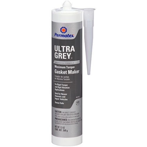 Permatex 82195 Ultra Grey Rigid High-Torque RTV Silicone Gasket Maker, 13 oz.