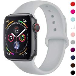 TIMTU Sport Band Compatible with Apple Watch Band 40mm 38mm 42mm 44mm, Soft Silicone Strap Replacement for Apple Watch Series 5 4 3 2 1 for Women/Men