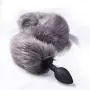 Vibó?Rators Toy for Women Artificial Fox Tail Silicone Anales Plug Couple Game Cosplay Props Anales Trainer Beginner Gray by YSQ-SH