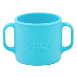 green sprouts Learning Cup | Silicone helps avoid harmful chemicals | Helps toddler develop independent drinking skills, 2 easy-grip handles, Heat-Resistant, Dishwasher Safe