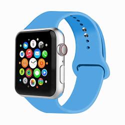 IYOU Sport Band Compatible with Watch Band 38MM 42MM 40MM 44MM, Soft Silicone Replacement Sport Strap Compatible with 2019 Watch Series 5 2018 Watch Series 4/3/2/1