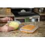 Silicone Stretch Lids (Variety Pack) - By Modfamily - SQUARE Silicone Lids - 2 Square Lids & 3 Round Lids - Stretch N’ Seal, Food Saver, Reusable, Durable, and Expandable Lids