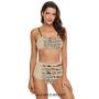 SCOCICI Bikini Swimsuit Swimwear Secluded Wooden Cabin in Woods River Waterfall