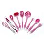 USXTian 9 Piece Silicone Kitchen Utensils Set - Spatulas, Spoons and Turner,Kitchenware Heat Resistant Premium Home Cooking Tools Kit (Red)