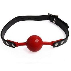 Akstore Fetish Fantasy Breathable Adjustable Soft Silicone Ball Mouth Gag Harness Sex Bed Restraints Bondage Sm Toys (Red)