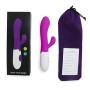 SUPEREX Rabbit Silicone G-Spot Vibrator with Private Bag - 30 Speed Dual Motors Vagina Clitoris Stimulator - Sex Adult Wand Massager Toy for Woman (Purple)