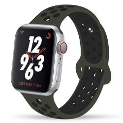 YC YANCH Compatible for Apple Watch Band 38mm 40mm 42mm 44mm,Soft Silicone Sport Band Replacement Wrist Strap Compatible for iWatch Apple Watch Series 4/3/2/1,Nike+,Sport,Edition, S/M M/L Size