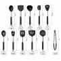 Silicone Kitchenware Stainless Steel Pipe Handle Non-stick Cookware Cooking BBQ Hunger Shovel Spoon Kitchenware Set 11/9/7PCS