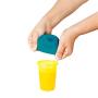 Boon Snug Silicone Sippy Lids, Blue/Orange/Green (Pack of 3)