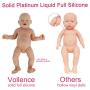 Vollence 23 inch Realistic Reborn Baby Dolls That Look Real,Not Vinyl Material Dolls,Solid Full Silicone Body Baby Dolls,Handmadelifelike Newborn Baby Dolls - Boy