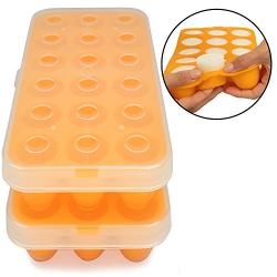 Silicone Baby Food Storage Tray (2 Pack) - Pop Out 1oz Portion Silicone Freezer Tray - Non Toxic, BPA & PVC Free