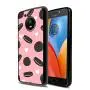 Moto E4 Case,Flexible Soft TPU Cover Shell,Slim Silicone Black Rubber Non-Slip Durable Design Protective Phone Case for Moto E4 -Biscuits