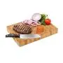 Large End Grain Bamboo Cutting Board [15?x11?x1?”] | Professional, Antibacterial Butcher Block | Non-Slip Rubber Feet by Top Notch Kitchenware