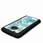 Moto G5 Case, Blue Flower Shock-Absorption TPU Rubber Bumper Moto G5 Case, Ultra Thin Slim Protective Cover for Moto G5-Black