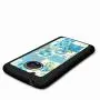 Moto G5 Case, Blue Flower Shock-Absorption TPU Rubber Bumper Moto G5 Case, Ultra Thin Slim Protective Cover for Moto G5-Black