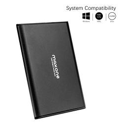 500GB External Hard Drive Portable - Maxone Ultra Slim 2.5 External HDD USB 3.0 for PC, Mac, Laptop, PS4, Xbox one - Charcoal Grey