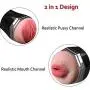 KJHM Lifelike Enjoy Adjustable Pòckèt Pùssèys Hands Free Grade Silicon Màlè Stròkè Toys Male Realistic Pussycats Sucking Cup with Sùctì-on Cùp Pleasure Best Gift for Couple Sensual Sweet