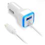 iPhone Car Charger, [Apple MFI Certified] Lighting Car Charger for iPhone X, XR, XS, 8, 8 Plus, 7, 7 Plus 6S / 6S Plus, 6 Plus, SE, 5S, iPad Pro, Air 2, Mini 4 with Extra USB Port