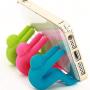 Pot Lid Holder Silicone Anti Overflow Spill Tool Pot Small Person Shape Bracket for Chopsticks Kitchenware Green (3)