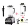 Heavy Duty Automatic Timer Blender Commercial Grade Mixer Juicer 3Hp 2200W Fruit Food Processor Ice Smoothies 2L Jar,Extra Jar And 3Parts,Uk Plug
