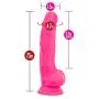 Blush Ruse 7.5 Inch Silicone Dildo, Thick, Girthy, Suction Cup, Strap On Harness Compatible, Sex Toy for Women