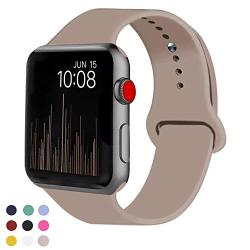 VATI Sport Band Compatible for Apple Watch Band 38mm 40mm 42mm 44mm, Soft Silicone Sport Strap Replacement Bands Compatible with 2019 Series 5 iWatch Apple Watch Series 4/3/2/1, Sport, Nike+, Edition