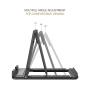 MoKo Phone/Tablet Stand, Foldable Desktop Holder for Devices(6-11") Fit iPhone 11 Pro Max/11 Pro/11, iPad 10.2" 2019, iPhone Xs/Xs Max/Xr/X, iPad Air 3, Mini 5, Galaxy Note 10 Plus, Black(Large Size)