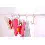 MOVEmen Hook Creative Rotate Hook Belt Tie Bag Scarf Closet Organizer Holder Hanger Shoe Rack Hook Washing Rack Wallet Handbag Hook Kitchenware Drain Rack Hanger Washroom Mop Holder Coat Rack (Blue)