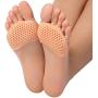 Metatarsal Pads,Ball of Foot Cushions,Silicone Forefoot Sleeve,Toe Separator,Metatarsalgia Insoles,Best for Mortons Neuroma Callus,Diabetic Feet,Hammer Toe,High Heels Foot Pain Relief,6 PCS (Beige)