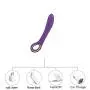 C-Lítoris V-?brátor Toys USB Rechargeable Silicone 10 Frequency Massage Stick -Purple By Dwoon