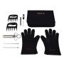 TeiKis BBQ Set [1x BBQ Gloves, 1x Bear Paws Meat Handler, 1x Seasoning Injector Grilling, 1x Case] Heat Resistant Barbeque Grill and Smoker Kit Accessories