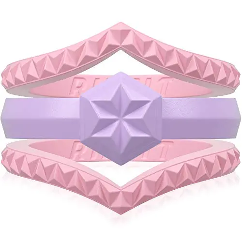 Rinfit Designed Silicone Wedding Ring for Women Set of Thin and Stackable Rings. 3 Pack & 4 Pack. Affordable, Comfortable, Soft, Metal Free Rubber Wedding Bands. Durable Wedding Ring Replacement.