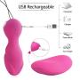 Wireness Remote Bullet Vibrator for Women.Waterproof Dual Vibrating Wearable G Spot & Clitoral Vibrator with 10 Powerful Vibrations - Love Egg for Couple Gift