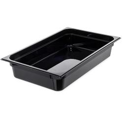 Carlisle 10201B03 StorPlus Full Size Food Pan, Polycarbonate, 4" Deep, Black