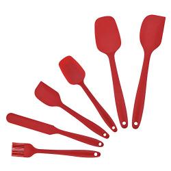 YYXLL Kitchenware Set, Silicone Kitchenware 6pcs Set Cream Scraper Baking Tool Spatula Brush Set