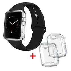 iGK Sport Band Compatible with Apple Watch 38mm 40mm 42mm 44mm, Soft Silicone Sport Strap Replacement Bands for iWatch Apple Watch Series 5, Series 4, Series 3, Series 2, Series 1