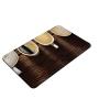 YOLIYANA Modern Skin Friendly Doormat,Coffee Beverage Mug Cup Utensils Image Rustic Design Home Cafe Interior Kitchenware Art for Back Door,31" Lx19 W