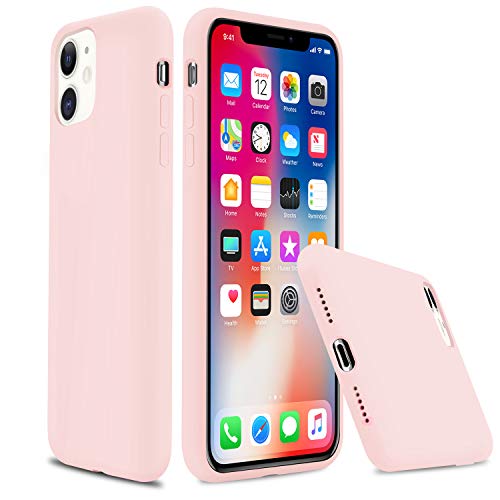 Lopie iPhone 11 Pro Silicone Case, [Silky Series] All-Around Protection iPhone 11 Pro Case, Slim Gel Rubber Phone Cover for iPhone 11 Pro 2019 (5.8”), Pink Sand
