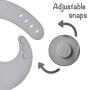 Kcuina 6 Piece Baby Feeding Set- Includes 2 Silicone Bibs, 1 Strong Suction Divided Plate, 1 Strong Suction Bowl & 2 Soft Spoon Set- Food Grade & FDA Approved Silicone (Pink/Gray)?