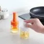 baohuqusihanjin Silica Gel Oil Brush High Temperature Resistance Kitchen Barbecue Brush Orange White Portable