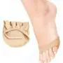 Super Soft Cotton Plus Silicone Five-Finger Front Palm Invisible Socks Front Palm pad to Protect The Toe and Foot Against wear, Foot Pain pad 2 Pairs
